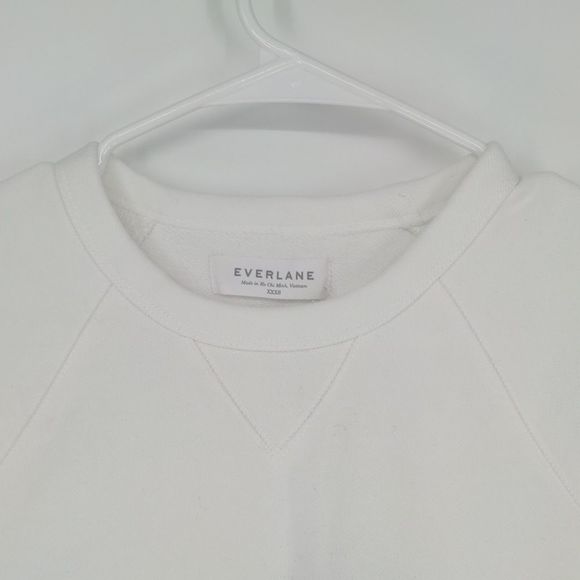 Everlane Women Men The Classic French Terry Crew Sweater‎ White Size XXXS - Picture 6 of 15